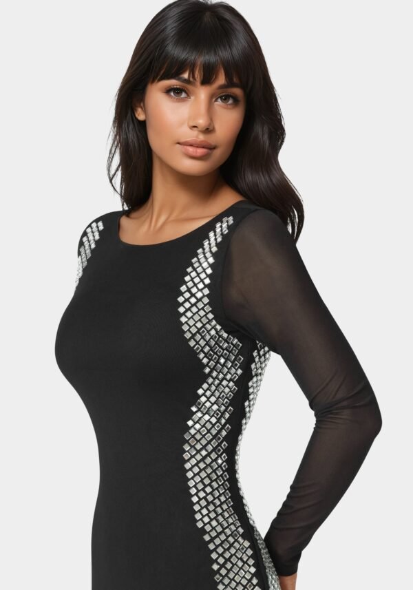 BodyCon Embellished Knee Length Dress