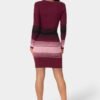 Stripe Rib Sweater Midi Dress